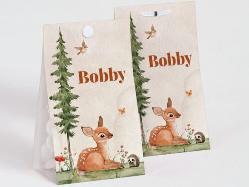 Contenant à dragées Animaux de la forêt