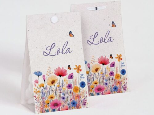 Contenant à dragées Fleurs sauvages