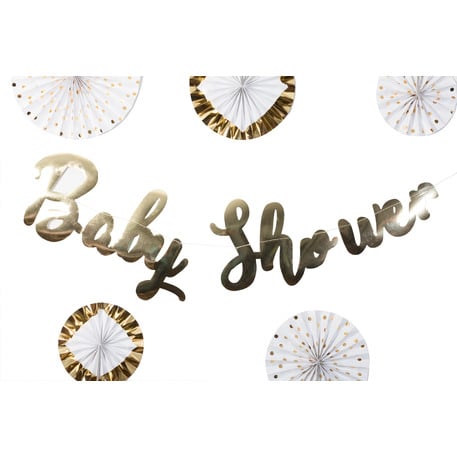 guirlande baby shower or doré