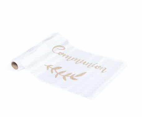 Déco communion blanc et or