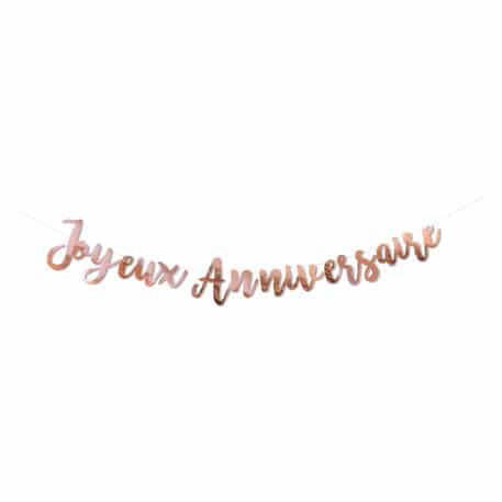 guirlande anniversaire rose gold