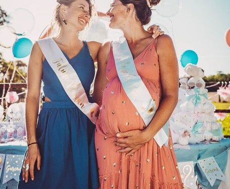 79205 Echarpe Future maman Rose et Or