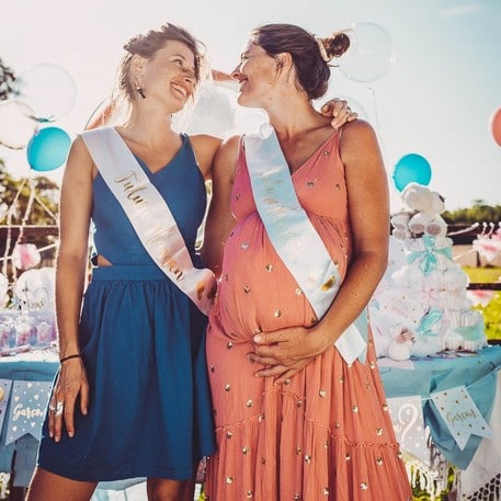 79205 Echarpe Future maman Rose et Or