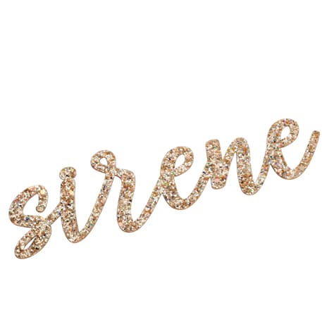 79580 DECO SIRENE ADHESIVE PAILLETTES OR IRISEES