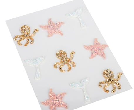 79583 9 STICKERS SIRENE PIEUVRE ETOILE QUEUE DE SIRENE