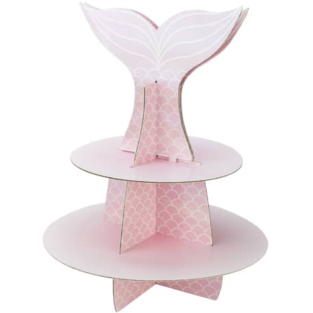 79701 PRESENTOIR SIRENE ROSE ET FLOQUE ROSE IRIDESCENT