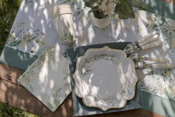 Gobelet feuillage vert/or - Lot 10