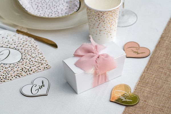 Ruban crepe rose poudré