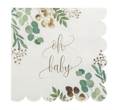 serviette oh baby baptême