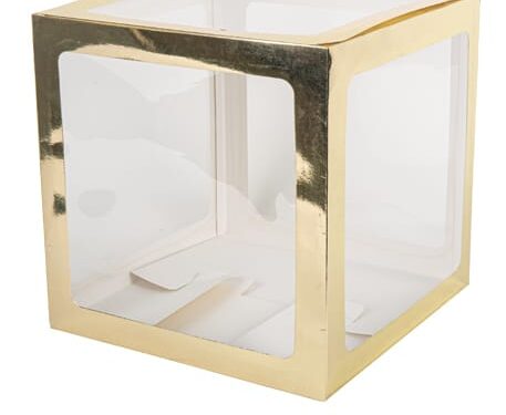 91508 Cube à ballons transparent Or