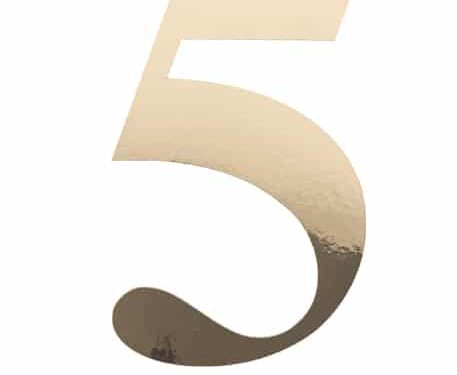 91516 STICKER CHIFFRE 5 OR