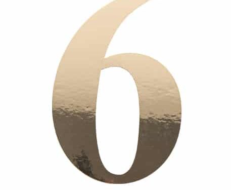 91517 STICKER CHIFFRE 6 OR