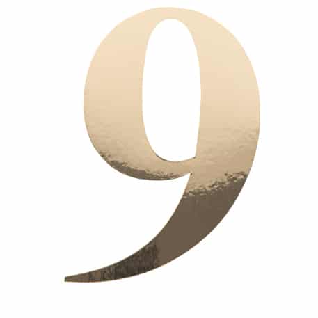 91520 STICKER CHIFFRE 9 OR