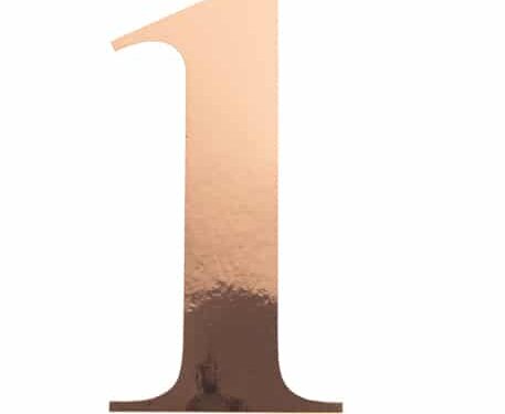 91522 STICKER CHIFFRE 1 ROSE GOLD