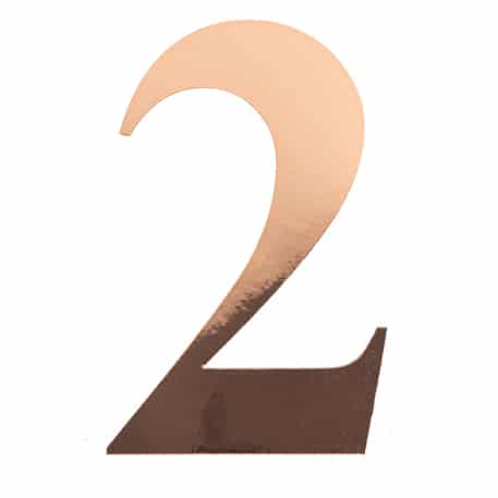 91523 STICKER CHIFFRE 2 ROSE GOLD