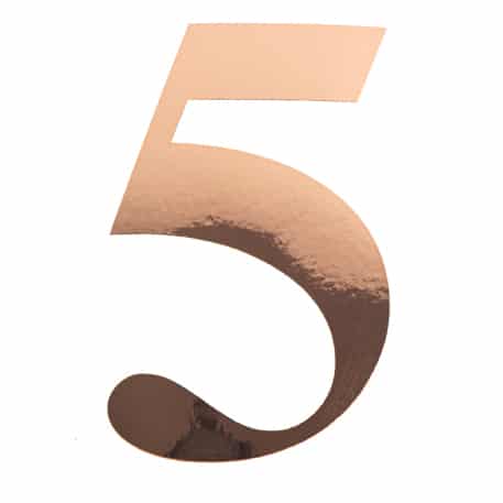 91526 STICKER CHIFFRE 5 ROSE GOLD