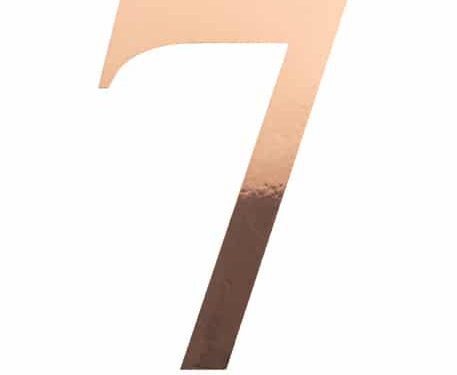 91528 STICKER CHIFFRE 7 ROSE GOLD