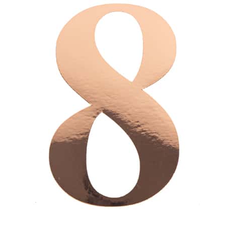 91529 STICKER CHIFFRE 8 ROSE GOLD
