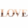 91551 STICKERS LOVE ROSE GOLD