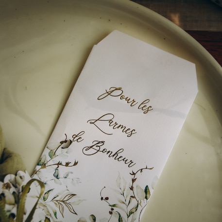 Pochette à mouchoir "Pour les larmes de joie"