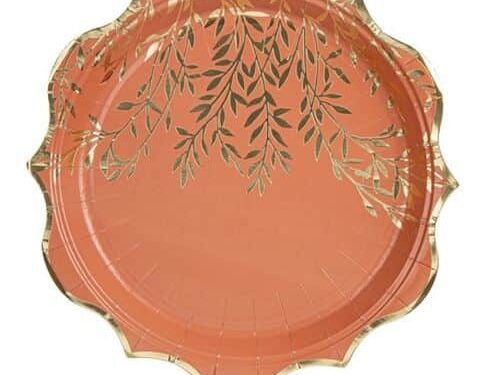 assiette jolis brins terracotta