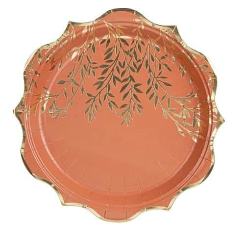 assiette jolis brins terracotta
