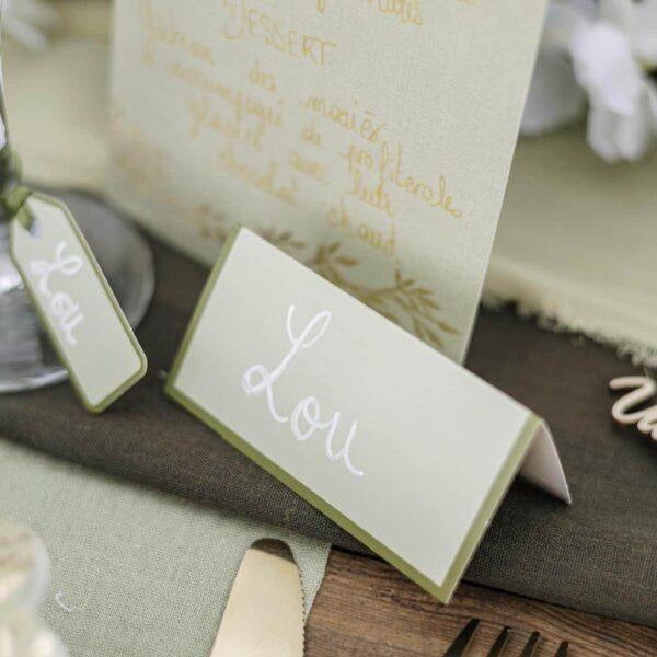 Marque place Bi-Color Vert