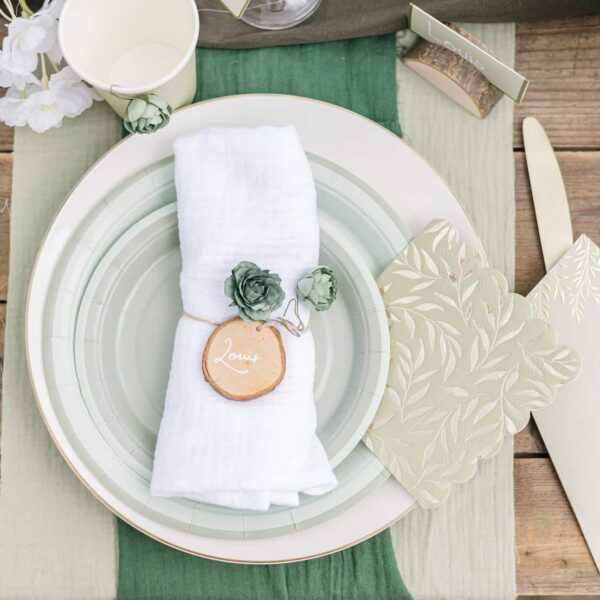 Assiette Bi-Color Verte