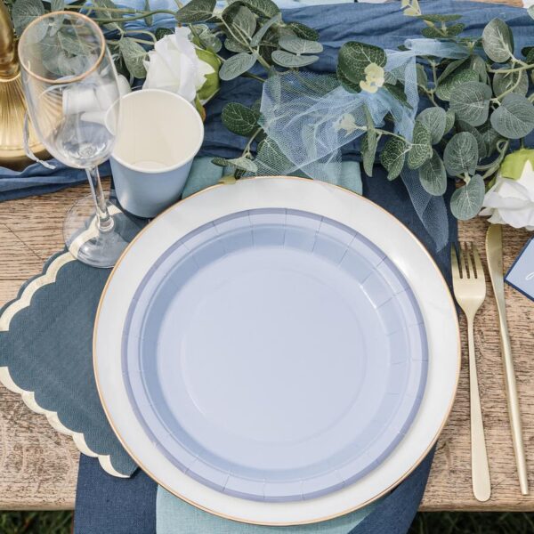 Assiette Bi-Color Bleu