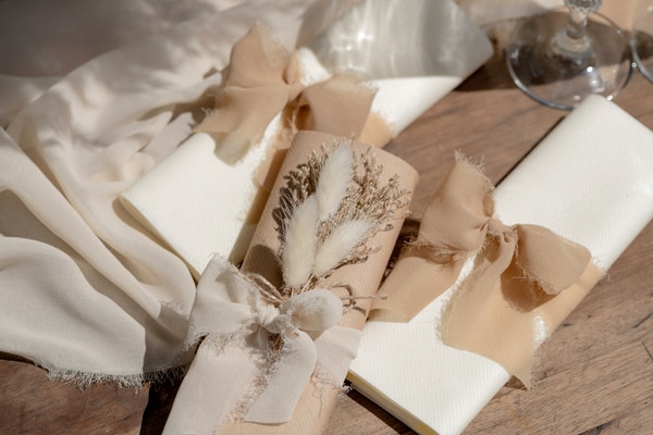 Ruban crepe mousseline champetre