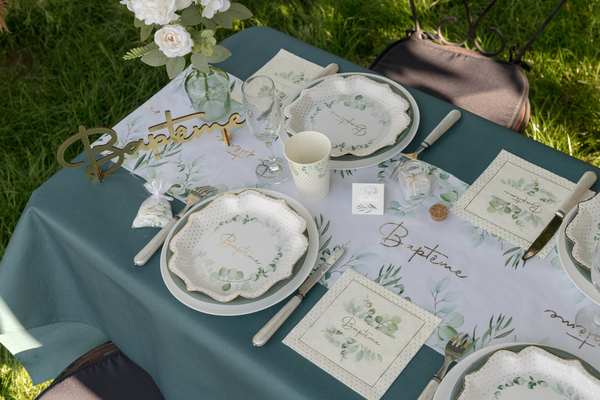 chemin de table bapteme végétal