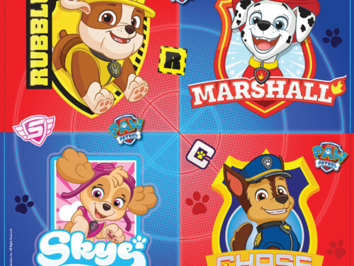 Serviette anniversaire Pat'Patrouille bleue