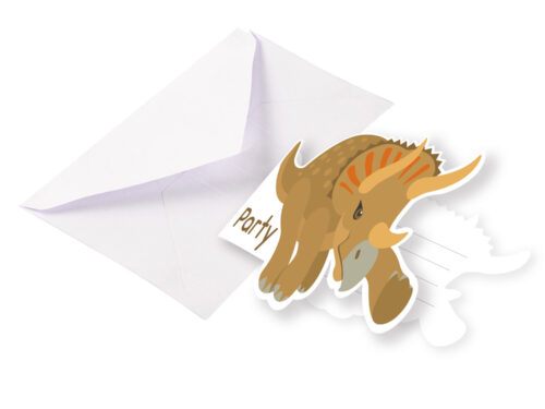 Cartes invitation anniversaire dinosaure
