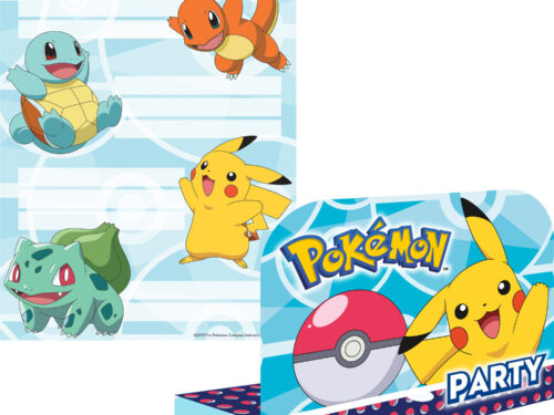 Carte invitation anniversaire Pokémon