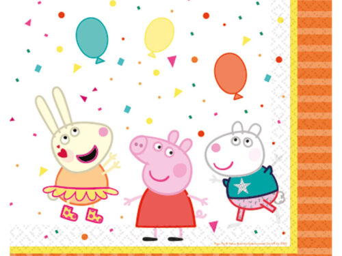 Serviette anniversaire Peppa Pig