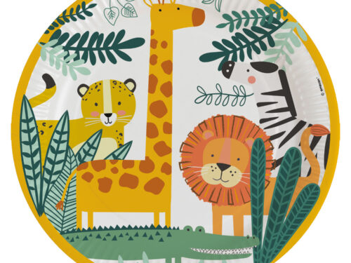 Anniversaire jungle fille ou garcon assiette