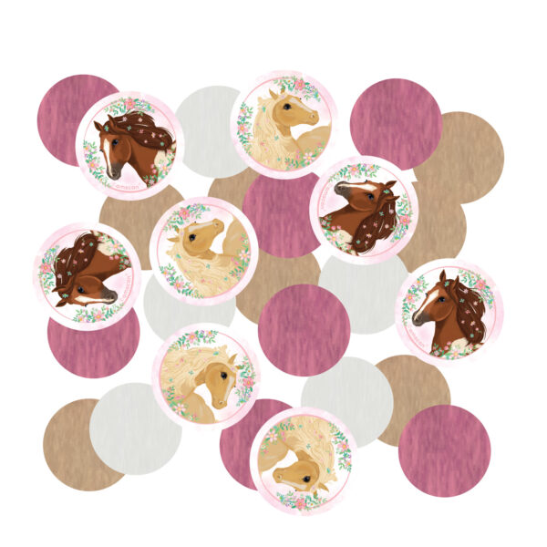 Confettis anniversaire cheval