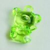 Ourson pendentif en plexi vert avec noeud - Lot de 6