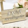 centre de table joyeux anniversaire en bois