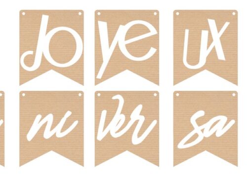 guirlande joyeux anniversaire effet kraft