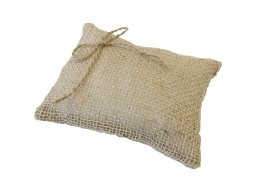 coussin porte alliances en jute