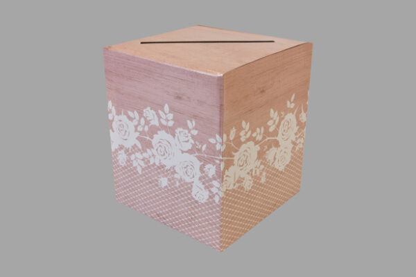 urne mariage bois de rose