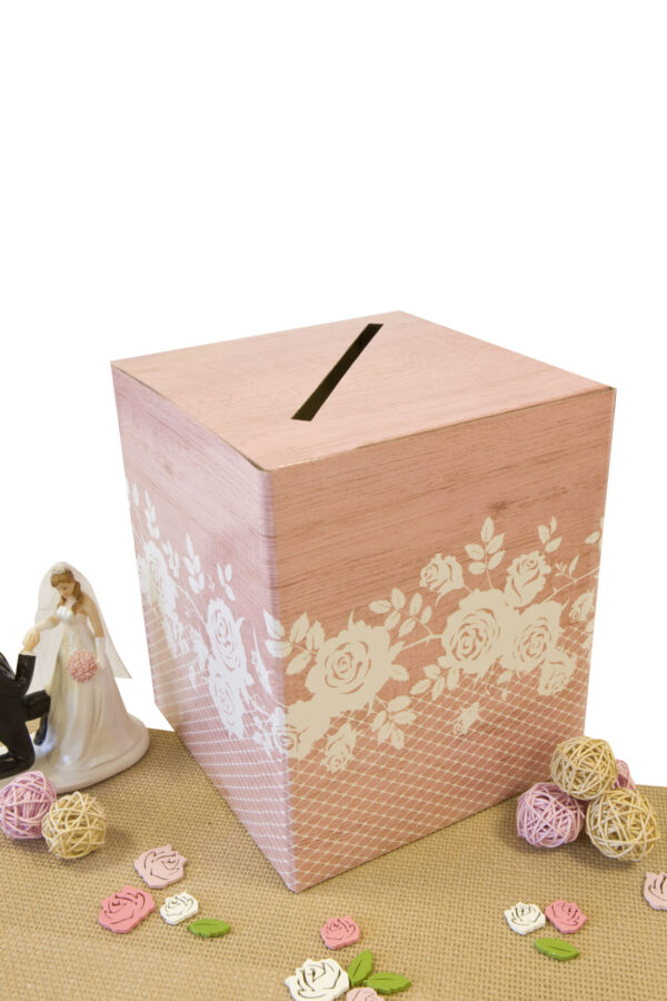 urne mariage bois de rose