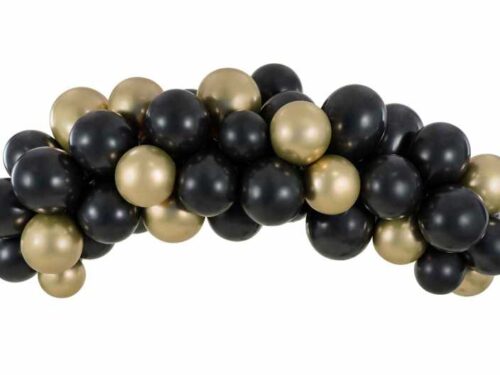 Arche de ballons noir et or