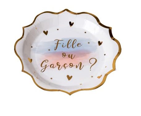 Assiette gender Reveal 79140