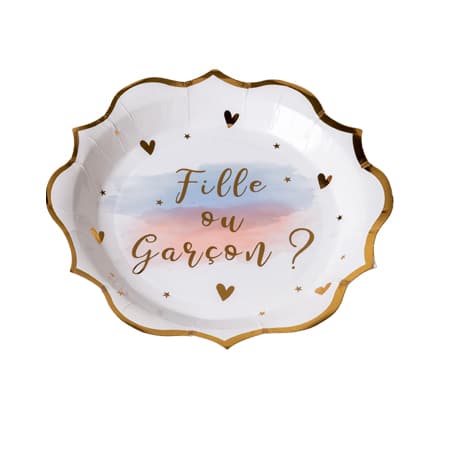 Assiette gender Reveal 79140