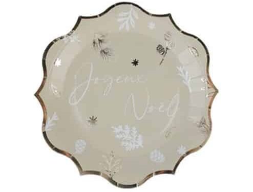 Assiette noël vert sauge