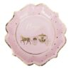 Assiettes princesse Rose et Or - Lot de 8