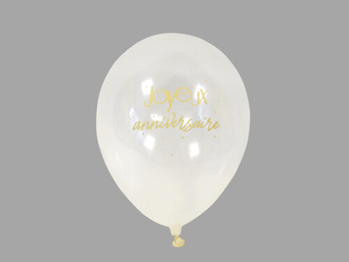 ballon joyeux anniversaire or