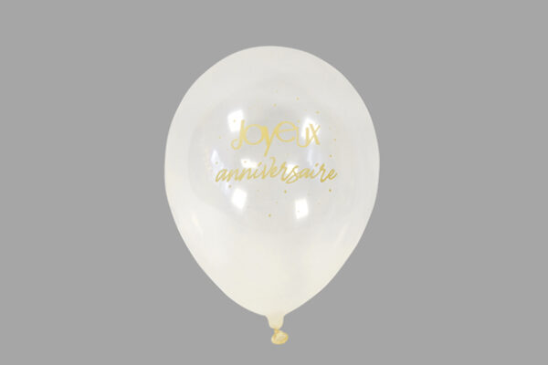 ballon joyeux anniversaire or